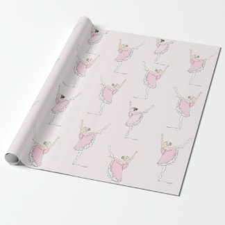 Rosa Ballerina Rosa Wrapping Papper Presentpapper