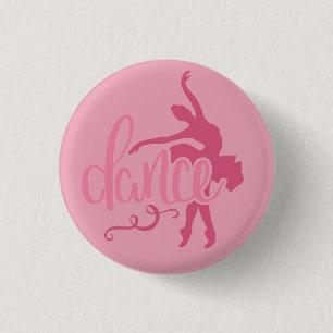 Rosa Ballerina Silhouette Ballet Dance Knapp