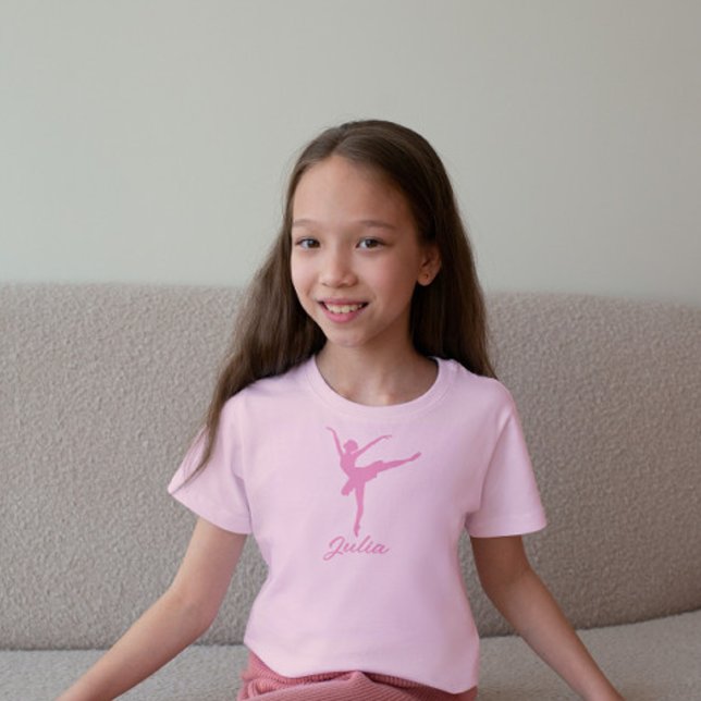 Rosa ballerina silhouette t shirt (Skapare uppladdad)