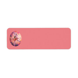 Rosa Ballerina Sugar Plum Fairy Nutcracker Dancer Returadress Etikett