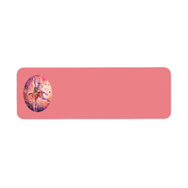 Rosa Ballerina Sugar Plum Fairy Nutcracker Dancer Returadress Etikett (Framsidan)