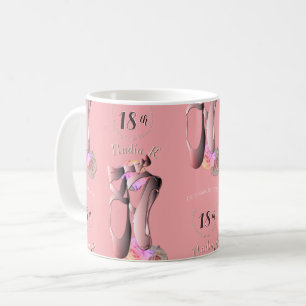Rosa Ballerina Toe Shoes Anpassningsbar Event Coff Kaffemugg