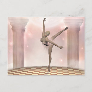 rosa ballerina vykort