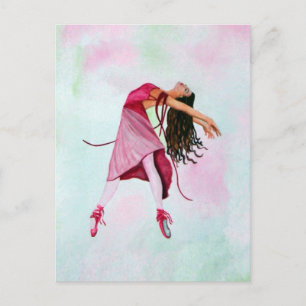 Rosa Ballerina Vykort