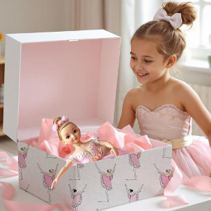 Rosa Ballerina Wrapping Papper Presentpapper