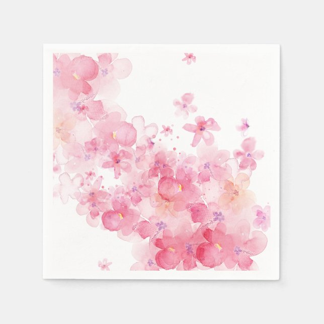 Rosa ballerinaballong pappersservett (Framsidan)