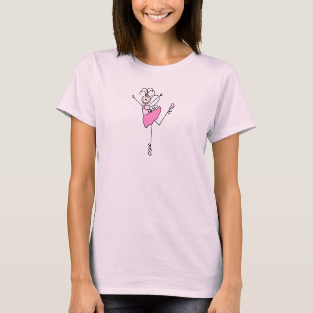 Rosa Ballerinadansskjorta T-shirt (Framsida)