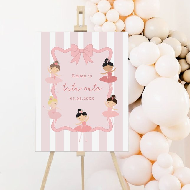 Rosa ballerinainsdagskort poster (Skapare uppladdad)