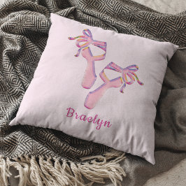 Rosa ballerinatofflor Elegant danskonst Kudde