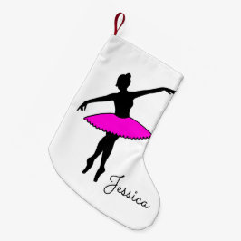 Rosa Ballet Ballerina Dance Teacher Neon Tutu Liten Julstrumpa