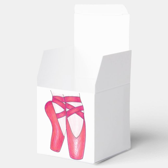 Rosa Ballet Ballerina Pointe Shoes Dance Teacher Presentaskar (Öppnad)