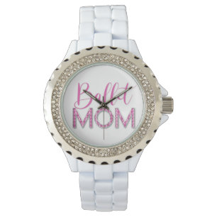 Rosa Ballet Dance Mamma Gnistra Diamond Glam Armbandsur
