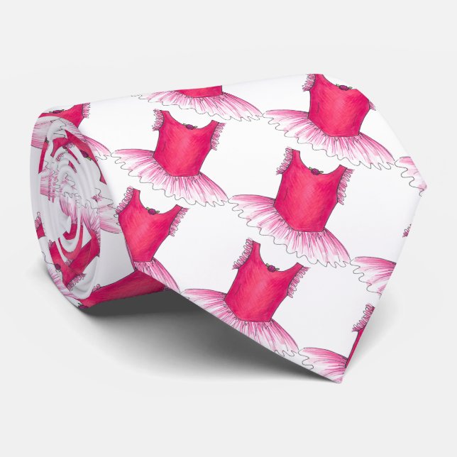 Rosa Ballet Dance Teacher Tutu Skäl Dancer Tie Slips (Rullad)