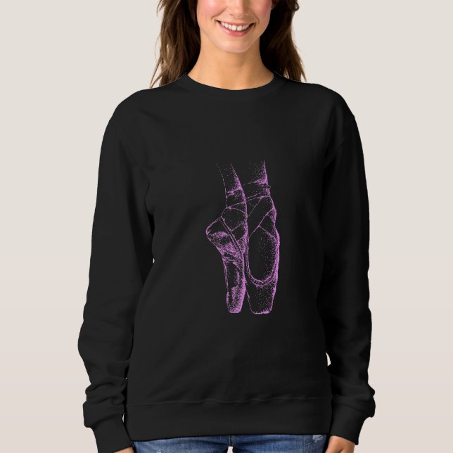 Rosa Ballet Dance Tofflor T Shirt (Framsida)