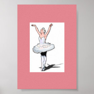 Rosa Ballet Dancer Ballerina Poster