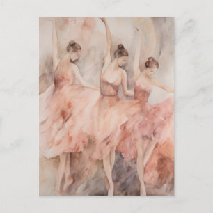 Rosa Ballet Dancers vykort
