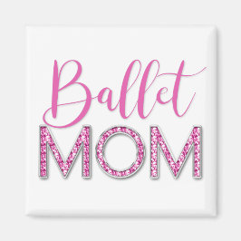 Rosa Ballet Mamma Gnistra Diamond Typography Magnet