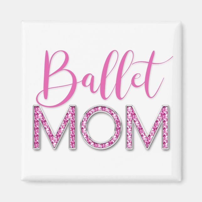 Rosa Ballet Mamma Gnistra Diamond Typography Magnet (Framsidan)
