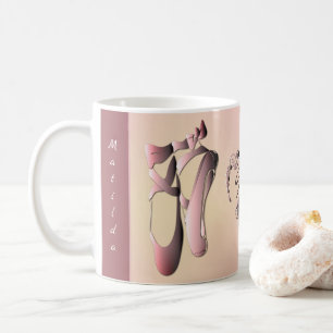 Rosa Ballet med gaffelvagnar med Monogram Kaffemugg