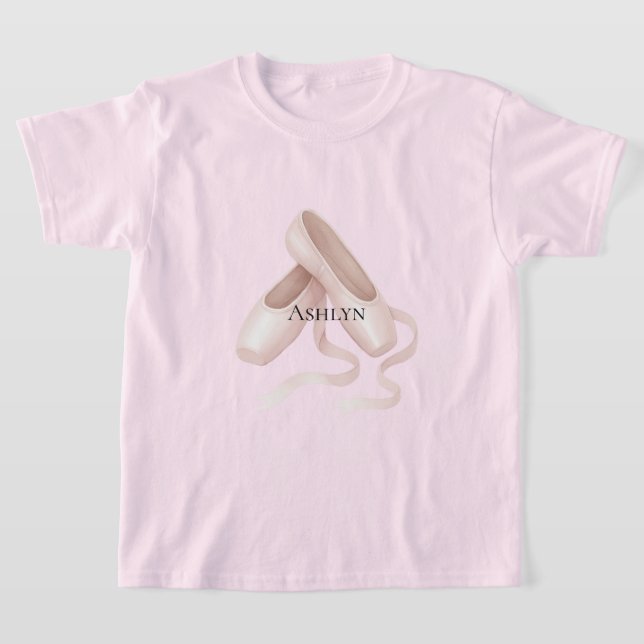  Rosa Ballet med lastpall T Shirt (Laydown)