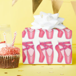 Rosa Ballet Pointe Toe Shoes Ballerina Dance Class Presentpapper