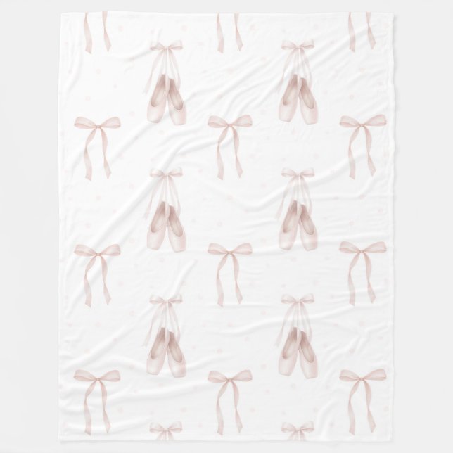 Rosa Ballet Shoes Birthday Fleecefilt (Framsidan)