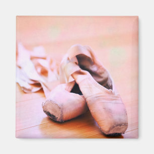 Rosa Ballet Slipper Pointe Shoes Dance Template Magnet