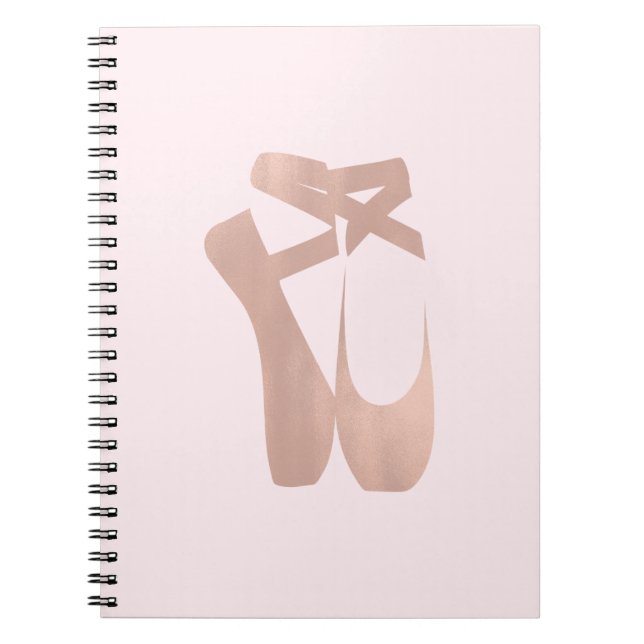 Rosa Ballet Tofflor Ballerina Ro Personlig Anteckningsbok (Framsidan)