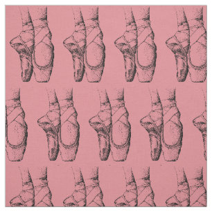 Rosa Ballet Tofflor Fabric Tyg