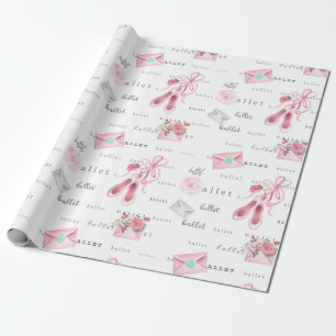 Rosa Ballet Tofflor Presentpapper