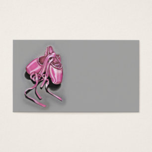 Rosa Ballet Tofflor Visitkort