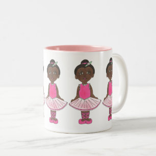 Rosa Ballet Tutu Ballerina Dance Teacher skäl Två-Tonad Mugg