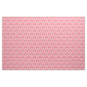 Rosa Ballon Hearts Fabric Tyg