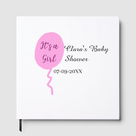 Rosa ballong, det är en flickdusch, lägg till namn gästböcker