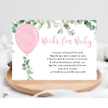 Rosa ballong eucalyptus greenery bokar för baby en