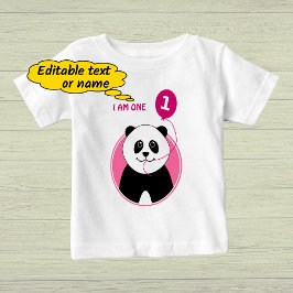 rosa-ballong för första födelsedag t shirt