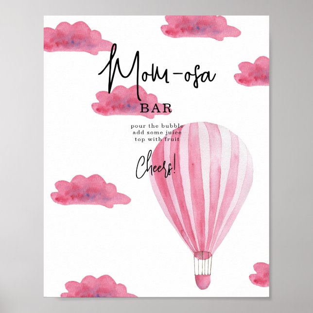 Rosa ballong - mom-osa bar poster (Framsidan)