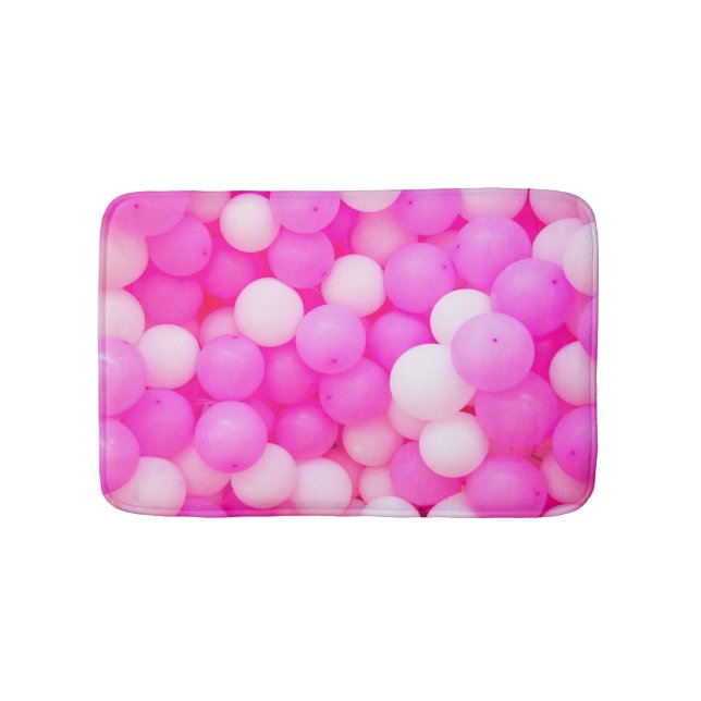 Rosa Ballonger Festive Background Design. Badrumsmatta (Framsidan)