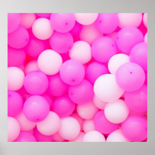 Rosa Ballonger Festive Background Design. Poster