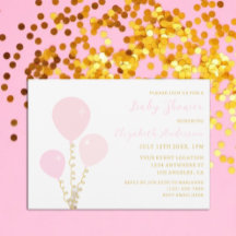 Rosa ballonger flicka baby shower