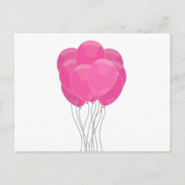 Rosa-ballonger Vykort