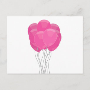 Rosa-ballonger Vykort