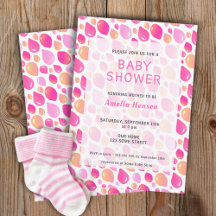 Rosa ballongmönster Babyflicka Bebis shower
