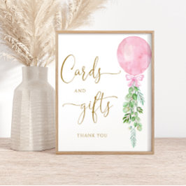 Rosa Balloon Eucalyptus Cards and Gift Poster