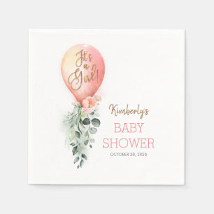  Rosa Balloon Garland Elegant Baby Shower Pappersservett