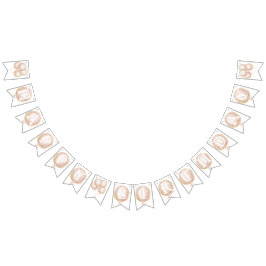 Rosa Balloon & stars 1:a Grattis på födelsedagen-b Vimplar