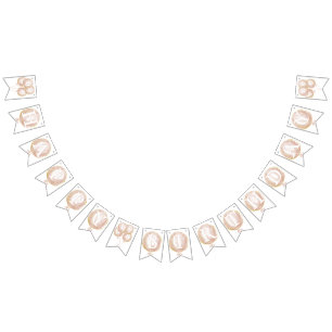 Rosa Balloon & stars 1:a Grattis på födelsedagen-b Vimplar