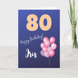 ROSA BALLOONS LYCKLIG 80 BIRDAGKORT HELGKORT