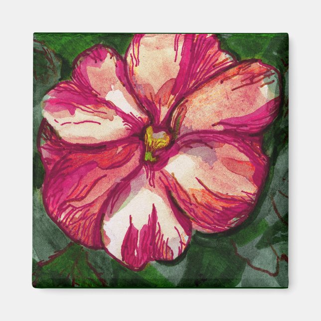 Rosa Balsam Flower Magnet (Framsidan)
