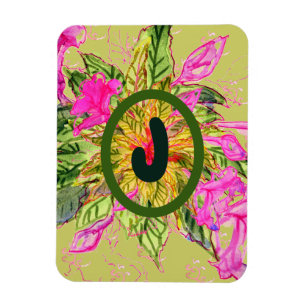 Rosa Balsam Flowers Bouquet & Brev Magnet